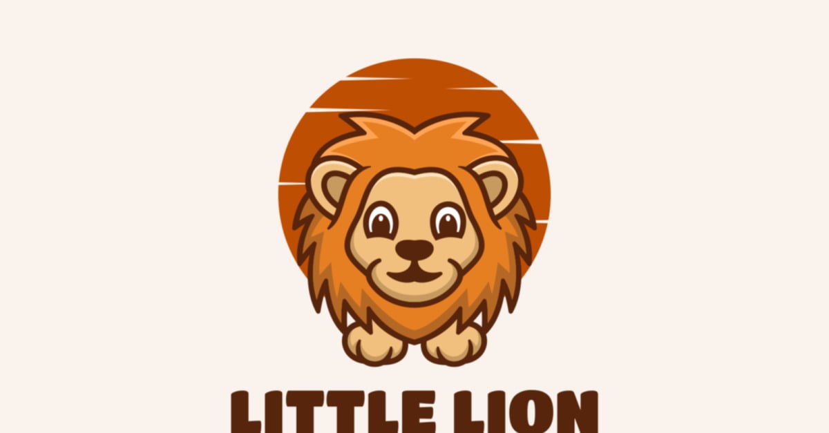 Little Lion Mascot Cartoon Logo 1 #336839 - TemplateMonster