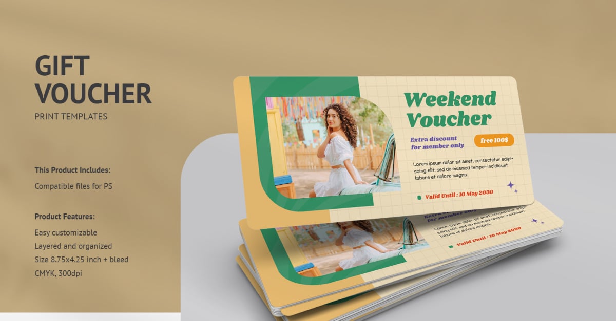 Gift Voucher PSD Templates Vol 096 #337431 - TemplateMonster