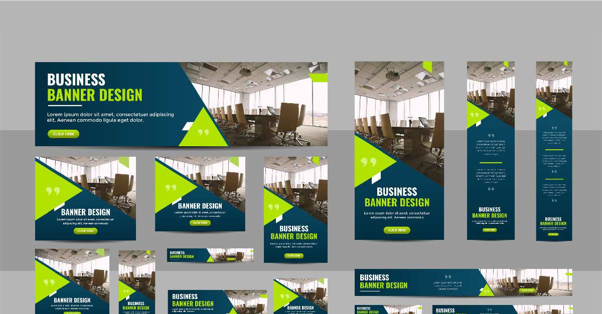 Modern Business Headline web banner or Vertical, horizontal and square