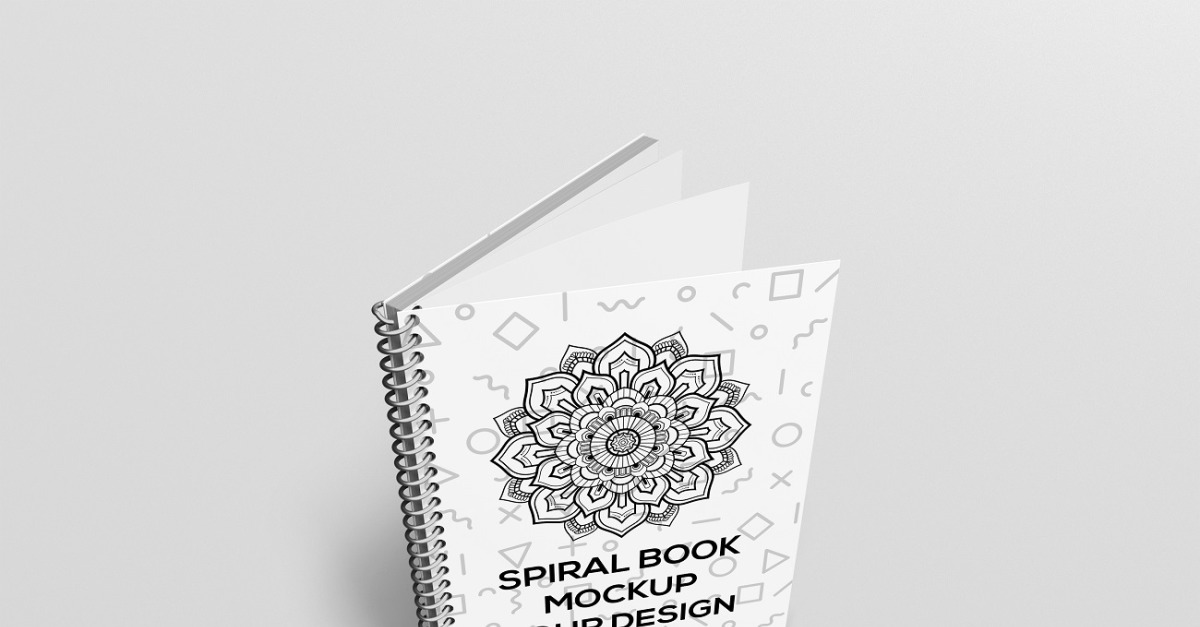 Spiral Book Spiral Binding Book Mockup 5 TemplateMonster