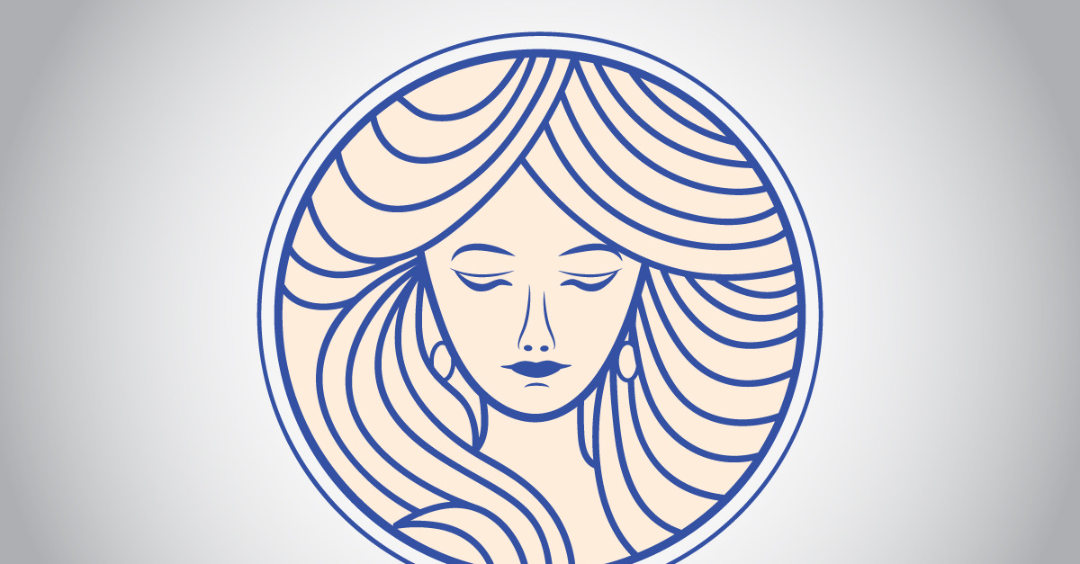 Beautiful Lady Face Logo Template #338648 - TemplateMonster