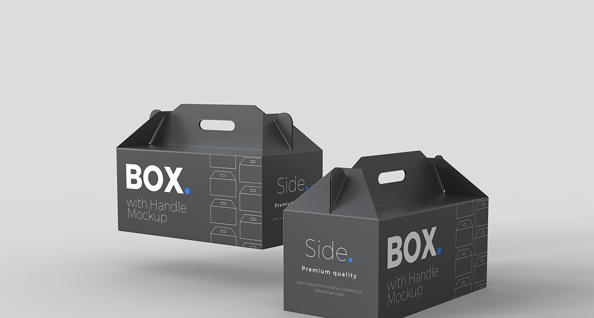 Box with handle Mockups Vol 12 #339783 - TemplateMonster