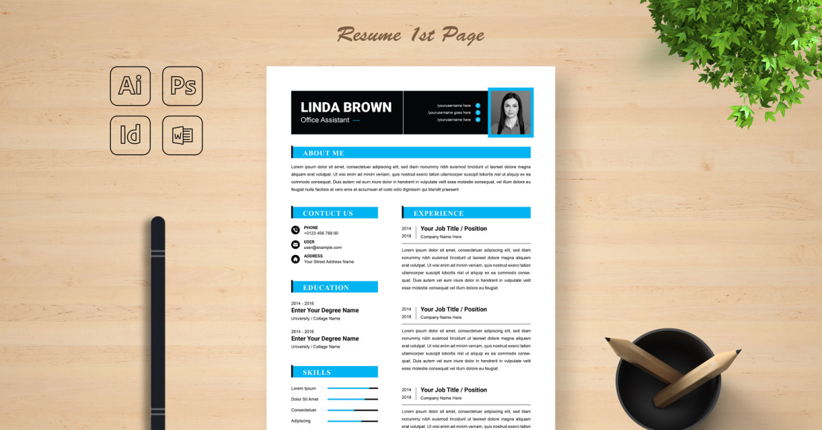 Creative Resume Design / CV Template - TemplateMonster
