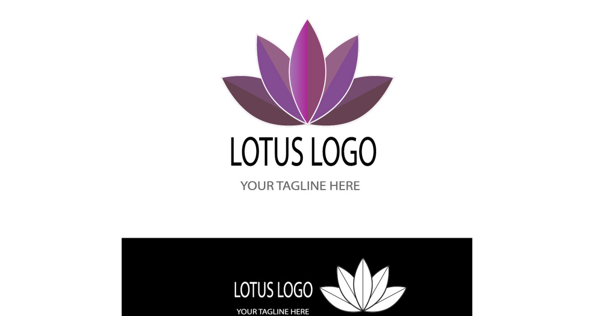 Lotus Flower Logo Design Vector #339836 - TemplateMonster