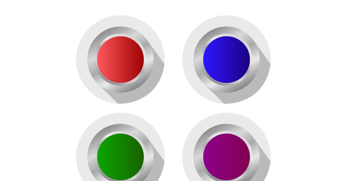 Tema Vetorial Para Ativos De Jogos Com Botões Coloridos De ícones