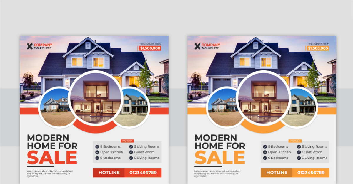 Creative Real Estate home sale or home repair Social Media Post