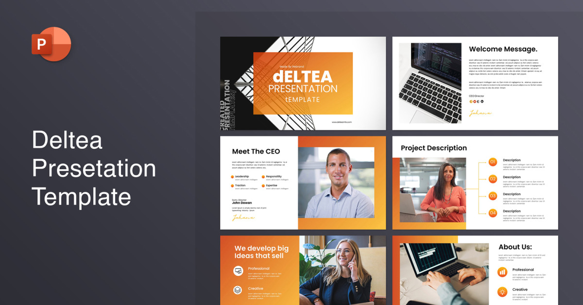 Deltea Corporate Presentation Template - TemplateMonster