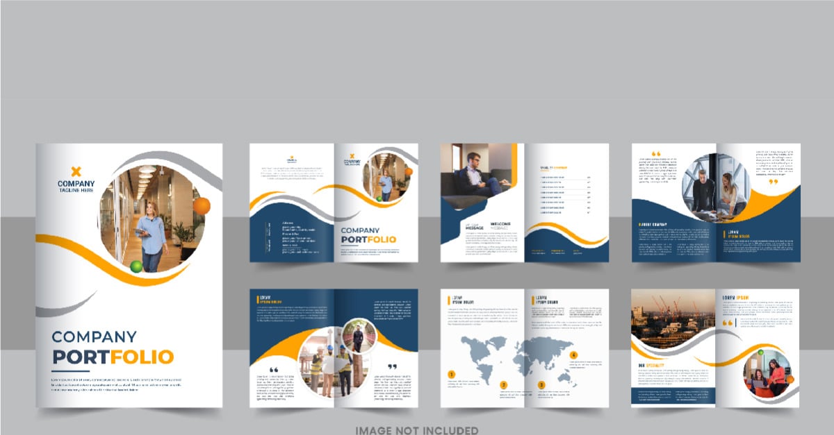 Company Profile Brochure, Corporate Identity template layout