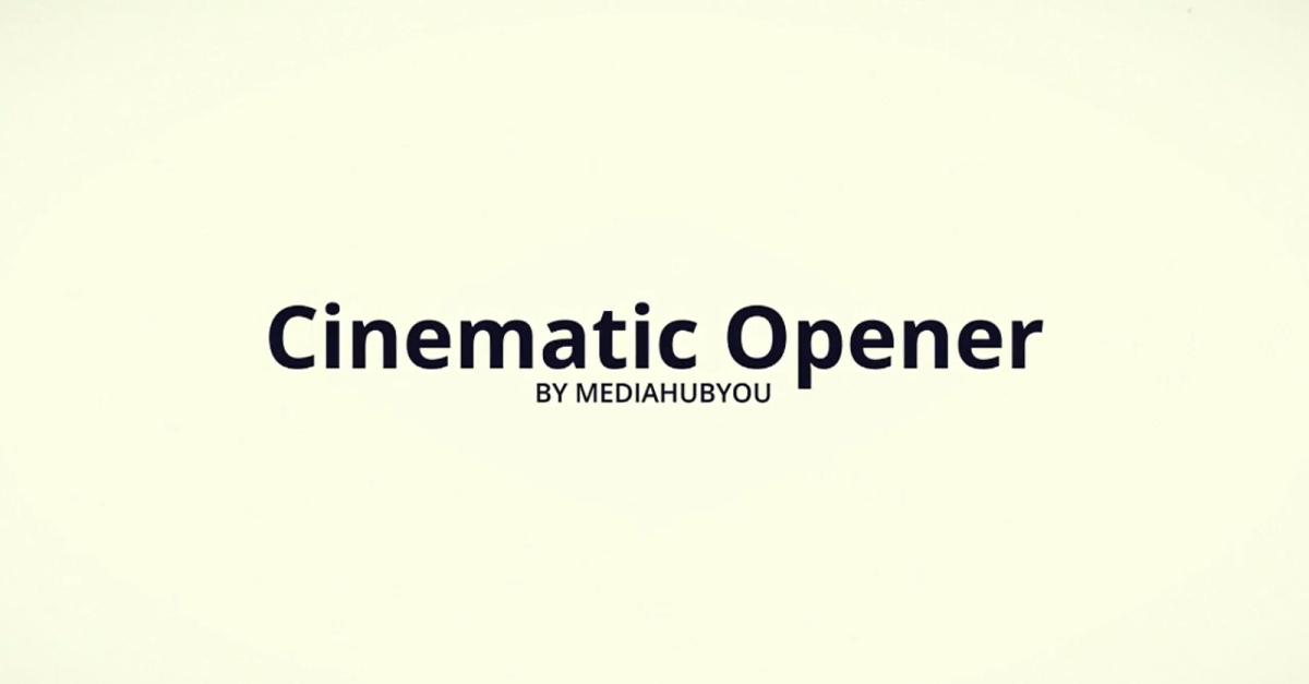 cinematic opener after effects template download