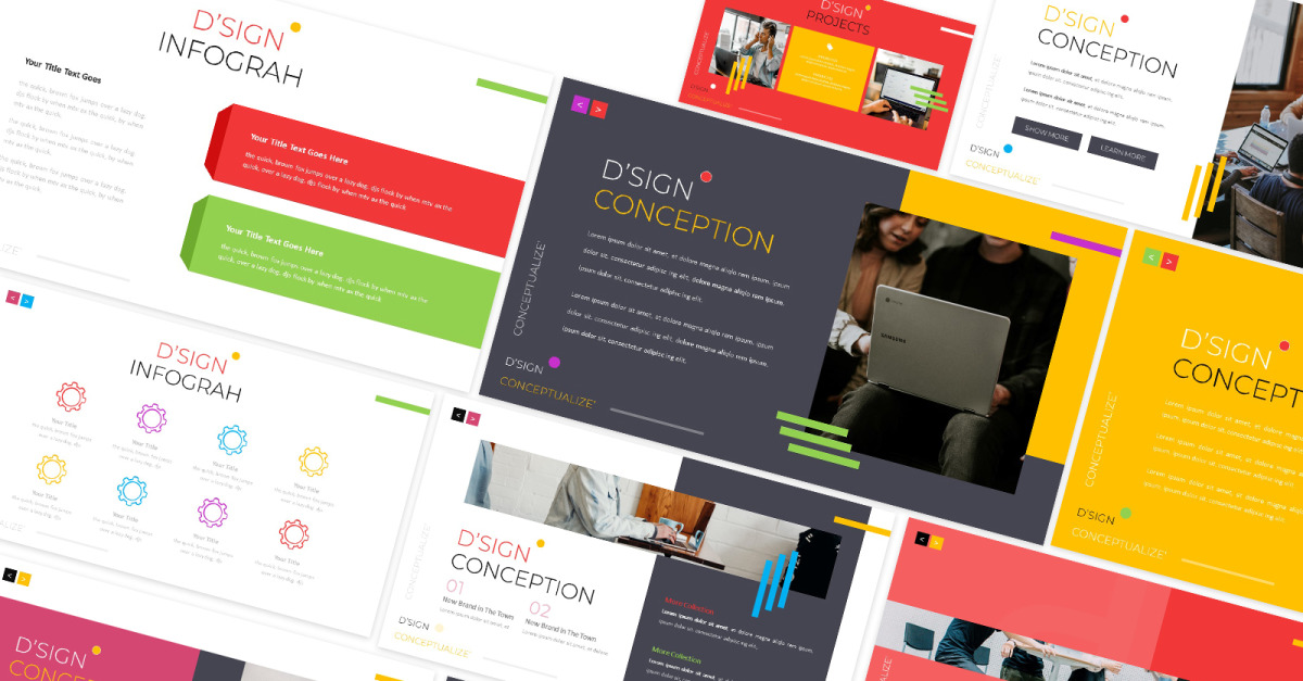 D'Sign Business Powerpoint Template #341804 - TemplateMonster