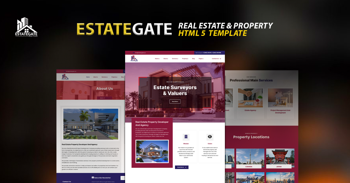 Estategate | Real Estate Single Property HTML5 Template