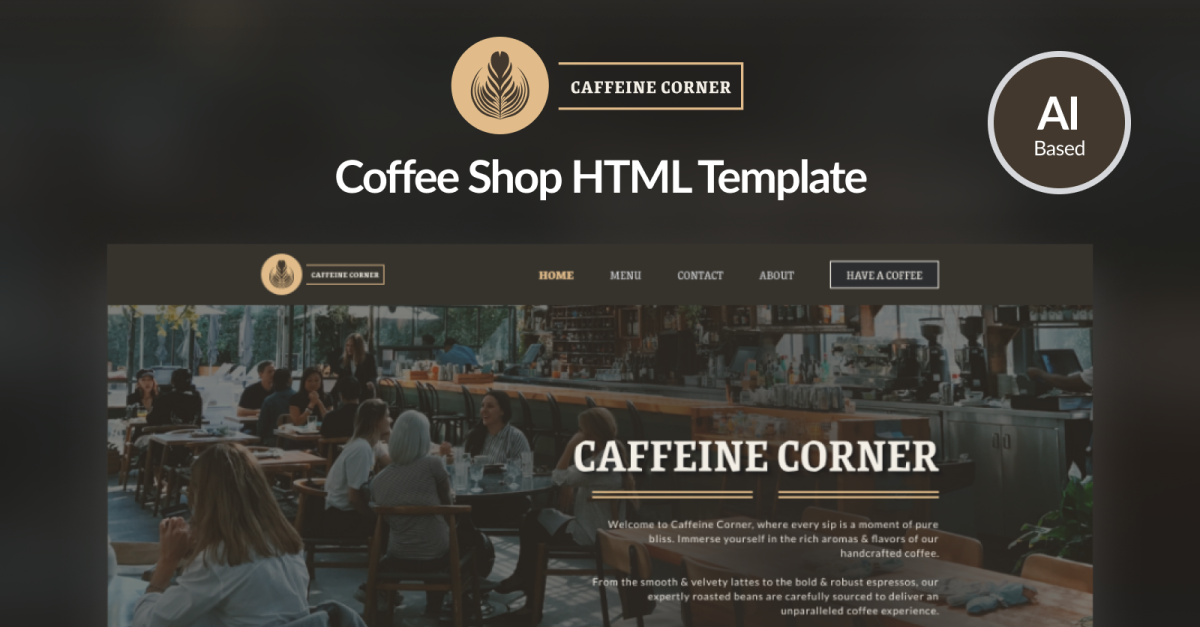 Caffeine Corner - Captivating Coffee Shop HTML Template