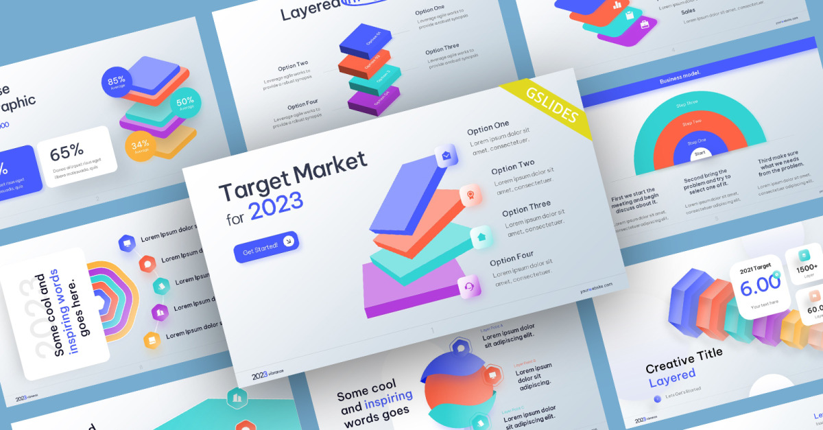 Layered Infographic Google Slides Template - TemplateMonster