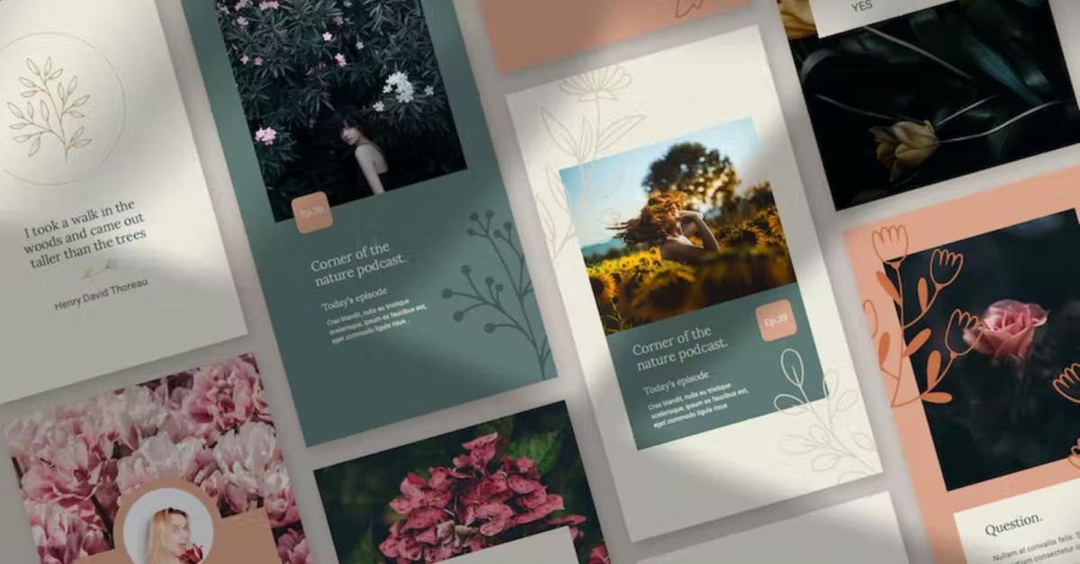 Floral Instagram Template Google Slide TemplateMonster