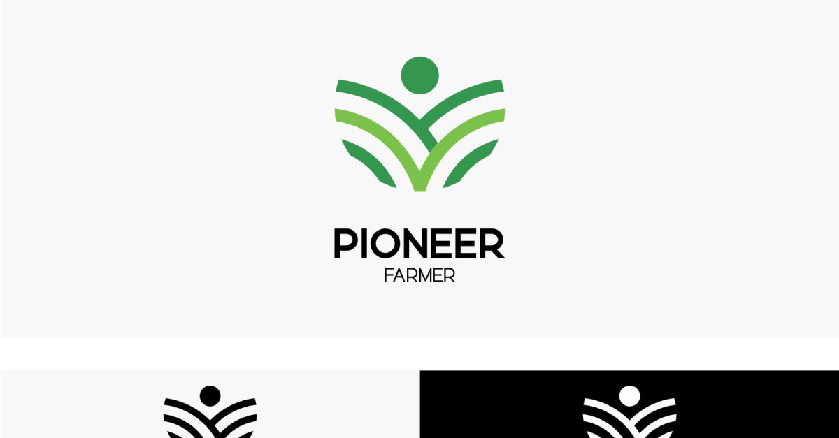 Pioneer Farmer Logo Design Template #343943 - Templatemonster