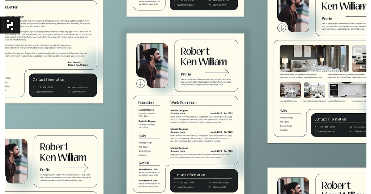 Creative Minimal CV Resume Pack Template - TemplateMonster
