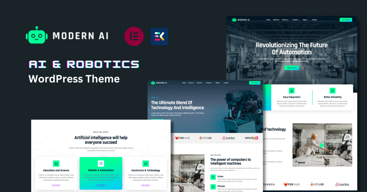 Modern AI - Artificial Intelligence & Robotics WordPress Theme
