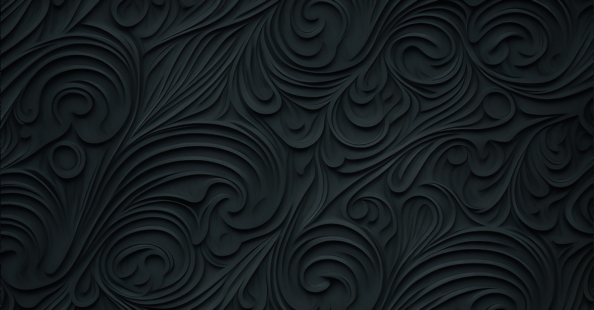 Seamless Minimal Black Abstract Glossy Soft Waves Background