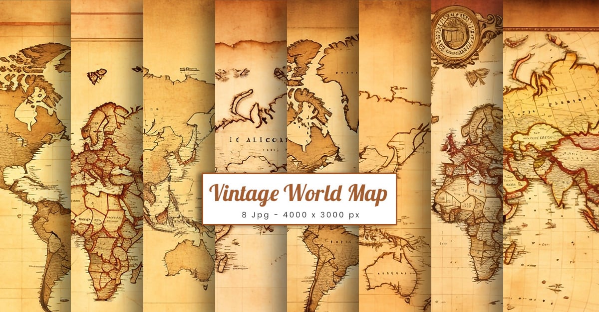 Antique Vintage World Map Digital Paper Texture Background   Antique Vintage World Map Digital Paper Texture Background 345853 Original 