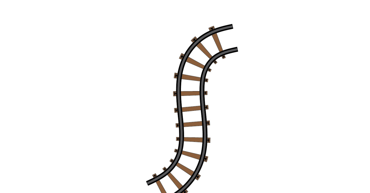 Train track way logo icon vector template logo v16