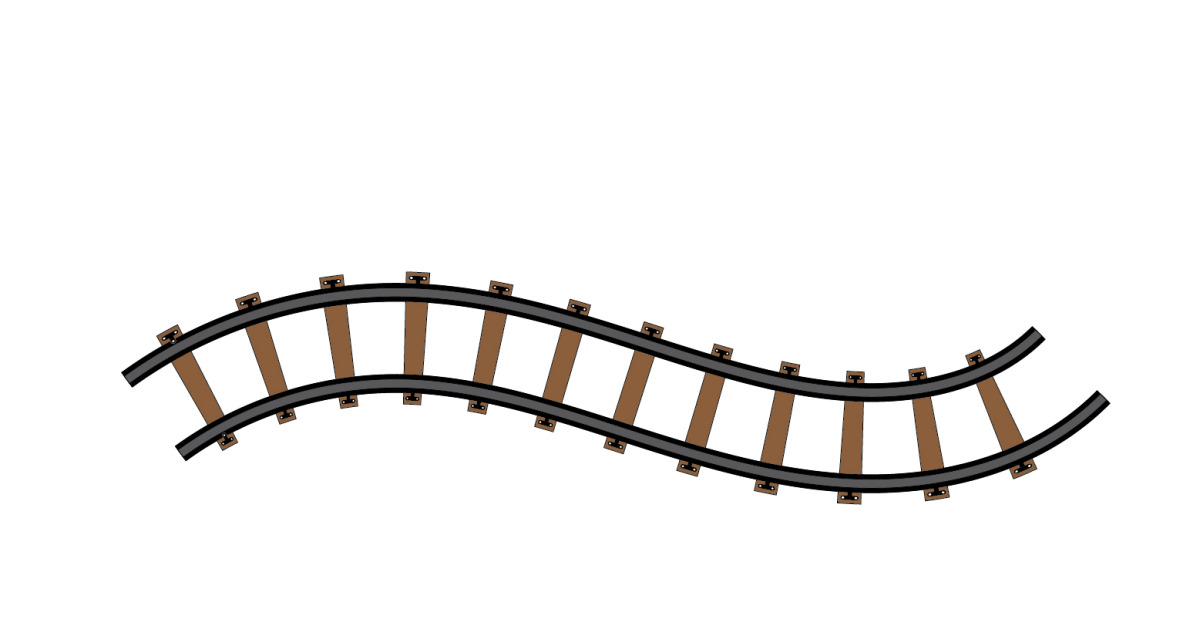 Train track way logo icon vector template logo v5