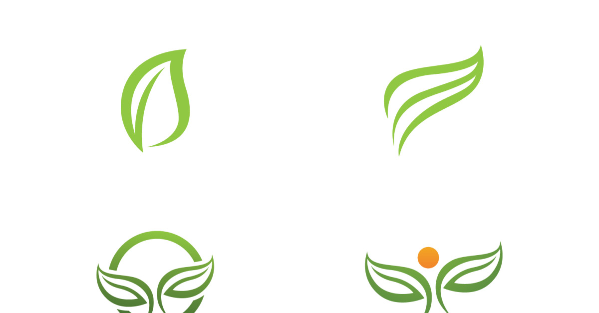 Feuille verte écologie nature logo frais vecteur v42