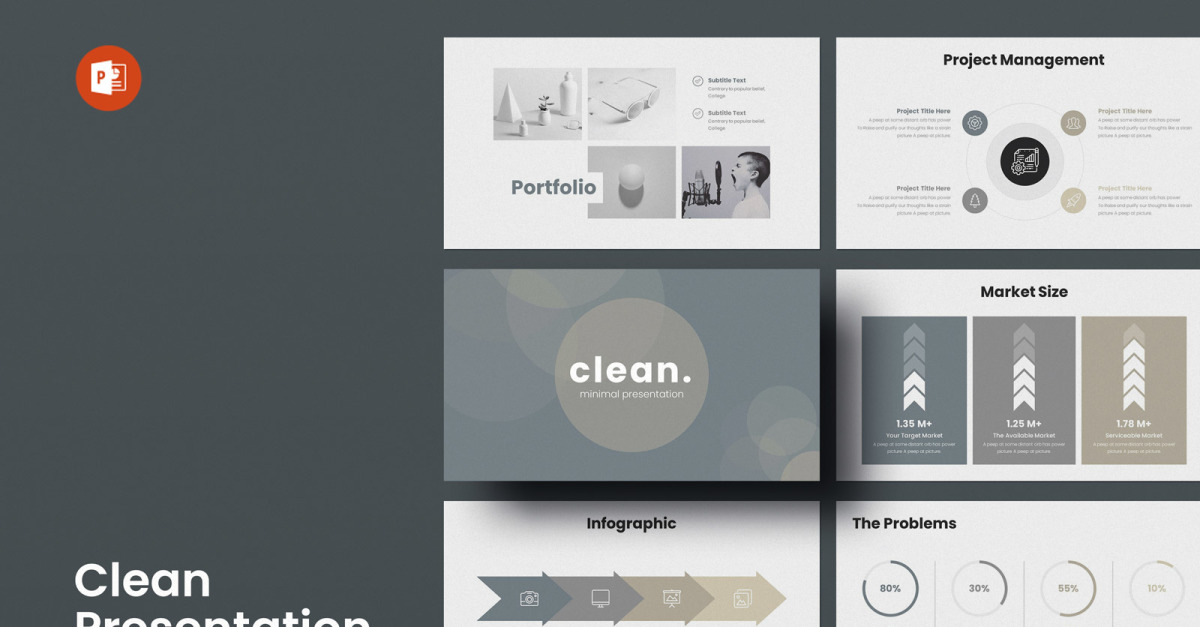 Clean Powerpoint Presentation Template Templatemonster