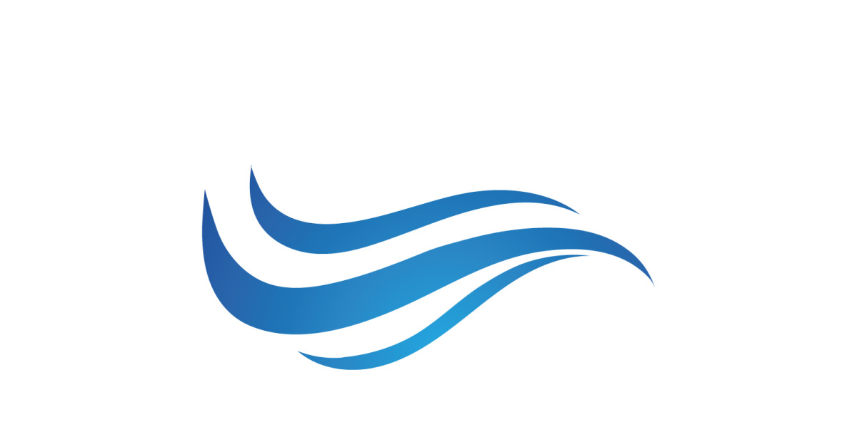 Blue wave water logo vector v3 #348308 - TemplateMonster
