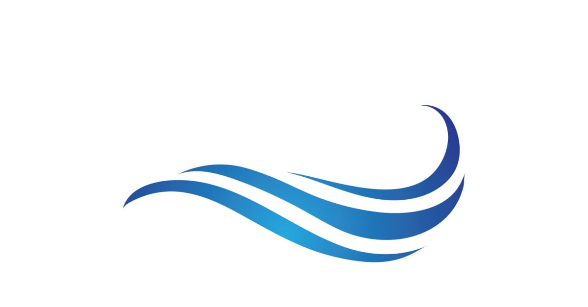 Blue wave water logo vector v4 #348309 - TemplateMonster