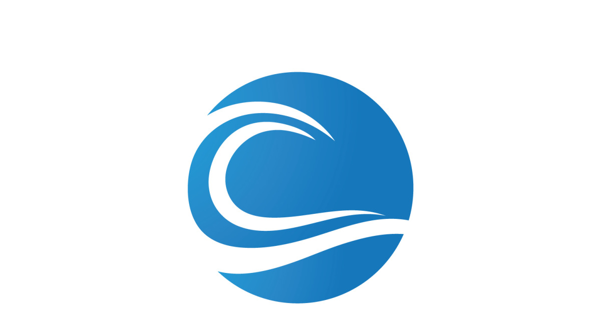 Blue wave water logo vector v5 #348310 - TemplateMonster