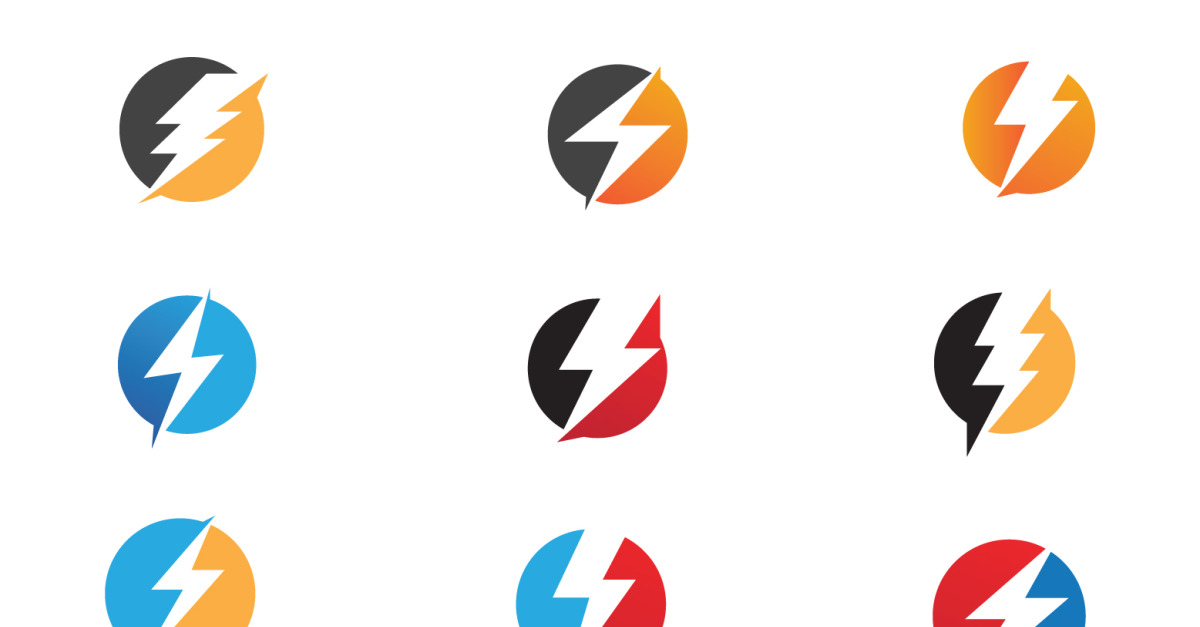 Logo de l'éclair éclair strombolt v30 - TemplateMonster