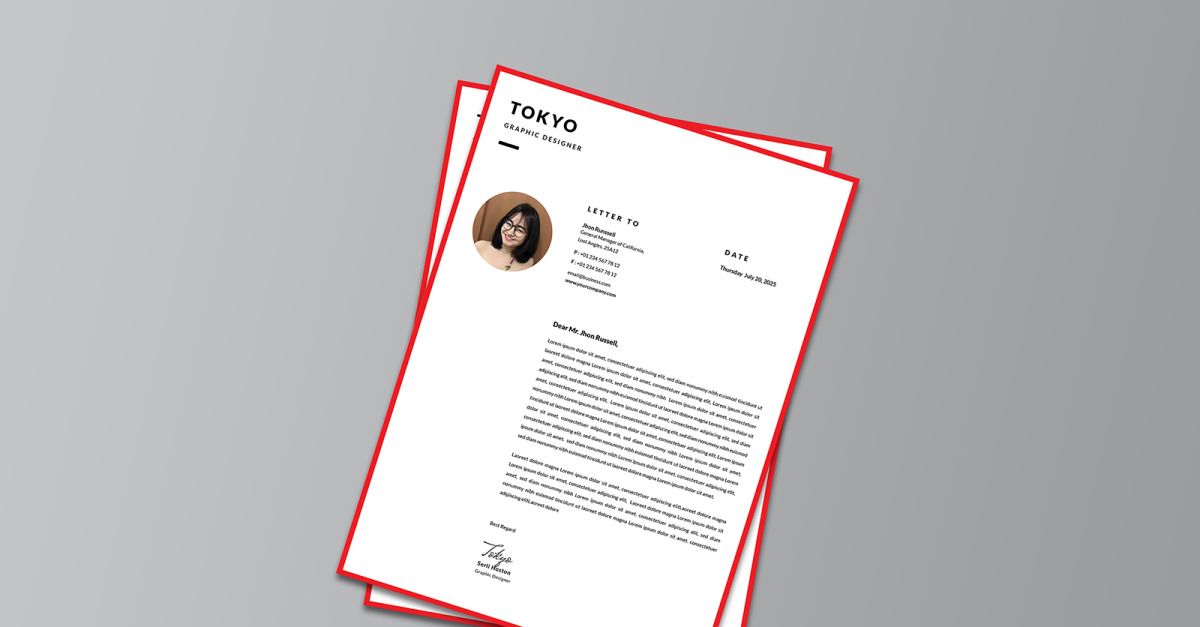 Tokyo Minimalist CV Resume Template #349511 - TemplateMonster