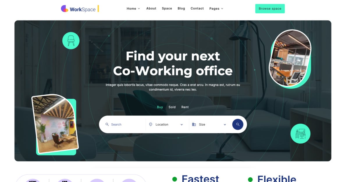 Workspace - Co-Working Space HTML Template