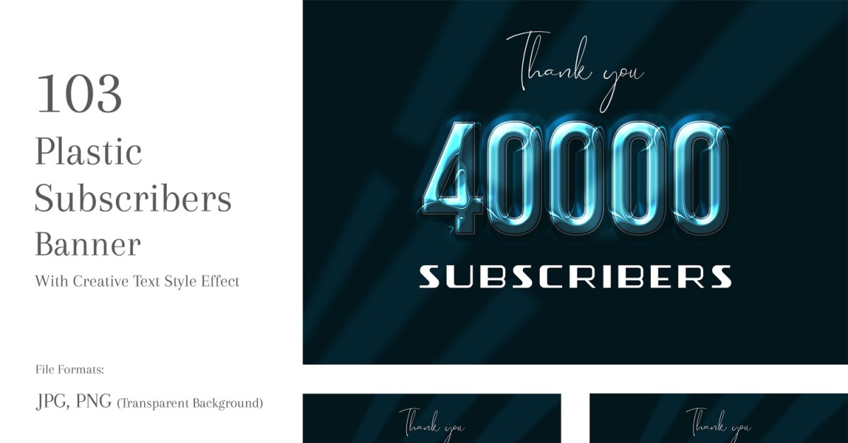 Plastic Subscribers Banner Design Set 57 - TemplateMonster