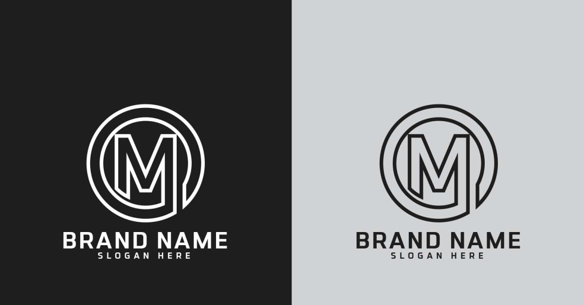 Sign the letter M Branding Identity clothing line vector logo