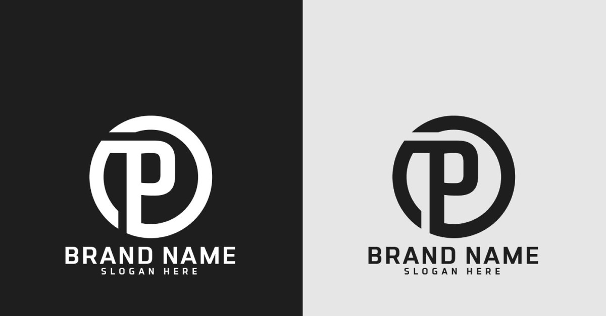 Brand P letter Circle Shape Logo Design Brand Identity
