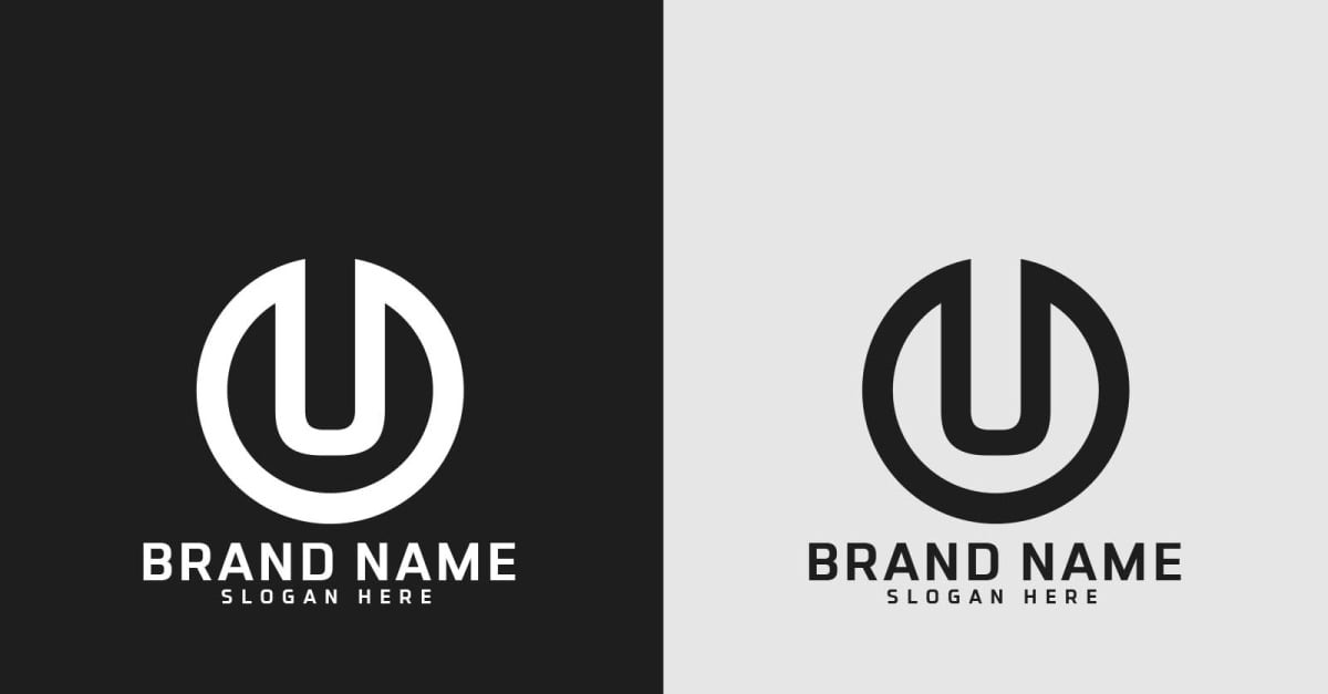 Brand U letter Circle Shape Logo Design Brand Identity