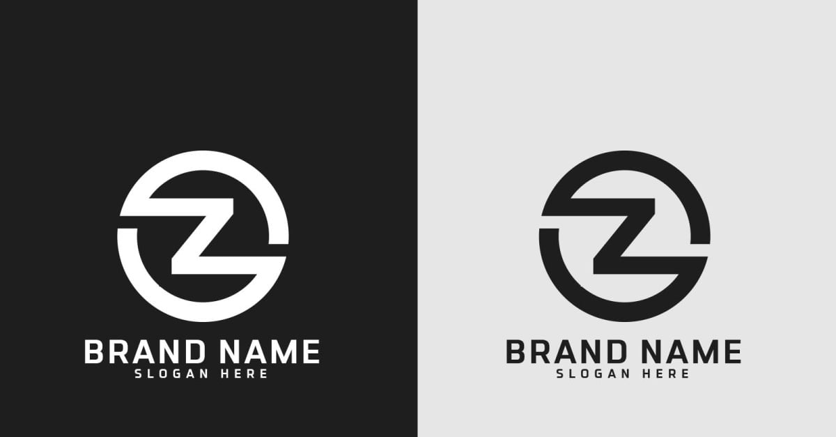 Brand Z letter Circle Shape Logo Design Brand Identity