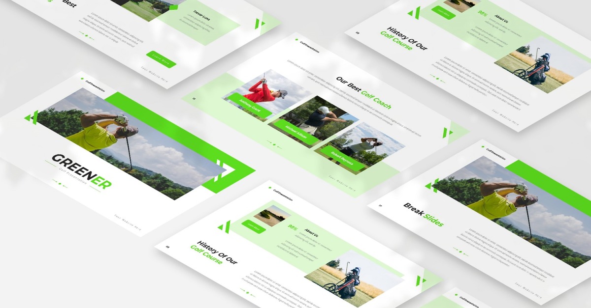 Greener Golf Google Slides Template TemplateMonster Greener Golf Google Slides Template TemplateMonster