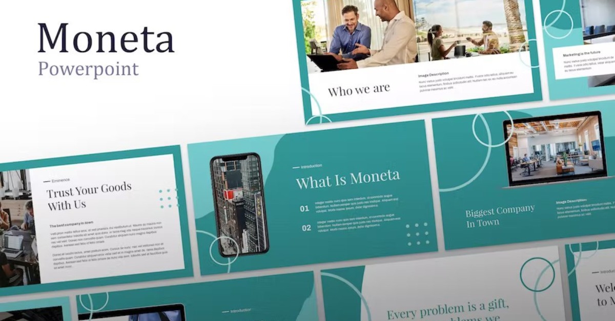 Moneta - Plantilla De PowerPoint De Finanzas