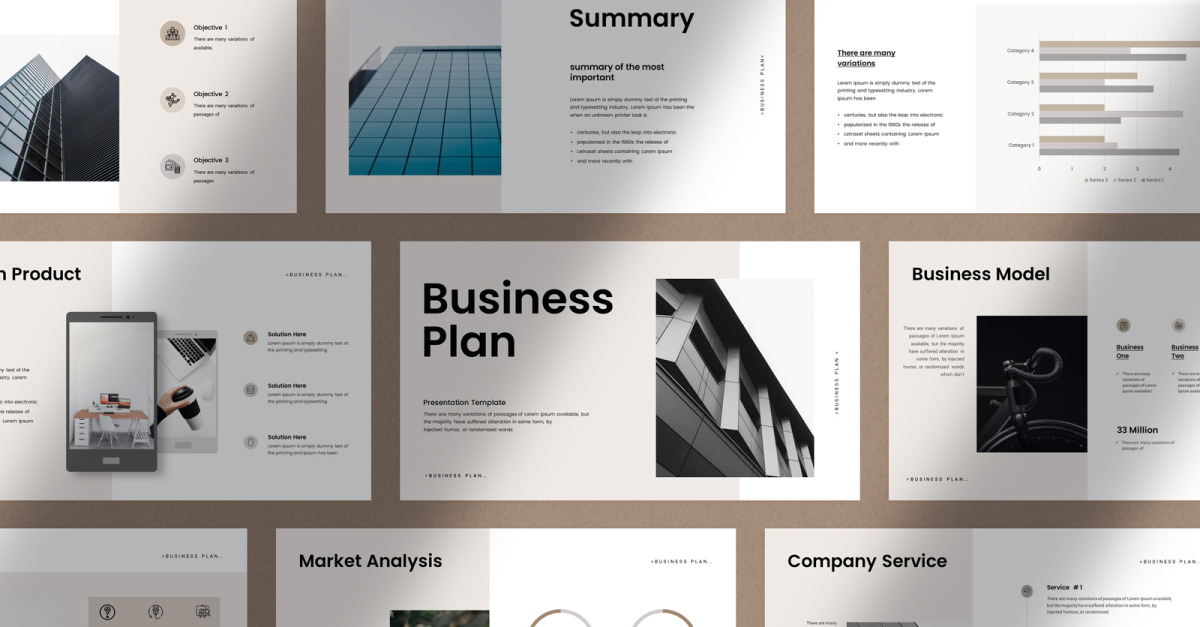 Simple Business Plan Presentation Template - TemplateMonster