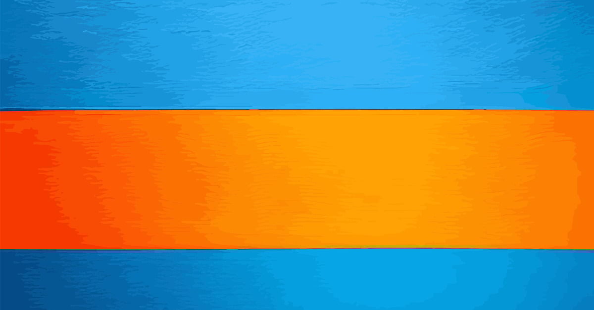 Blue orange grunge waves abstract background stock illustration