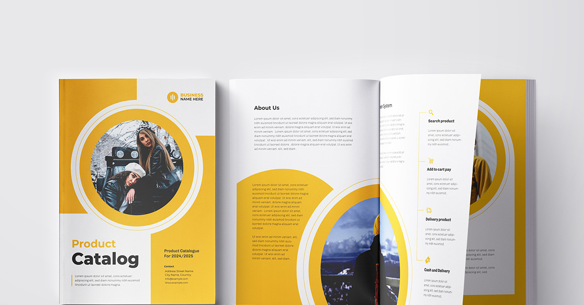 Mise en page du catalogue de produits ou conception du catalogue