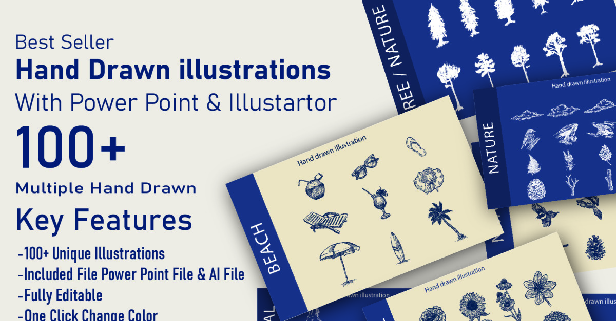 Free-Multipurpose Hand Drawn Power Point Templates