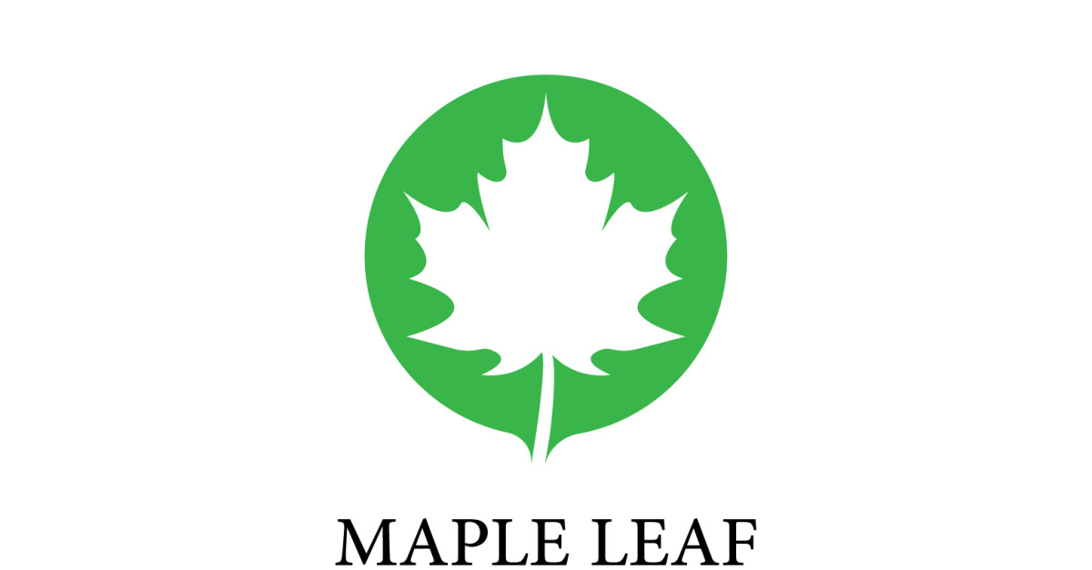 Leaf Mapple vector logo icon v28 #355076 - TemplateMonster