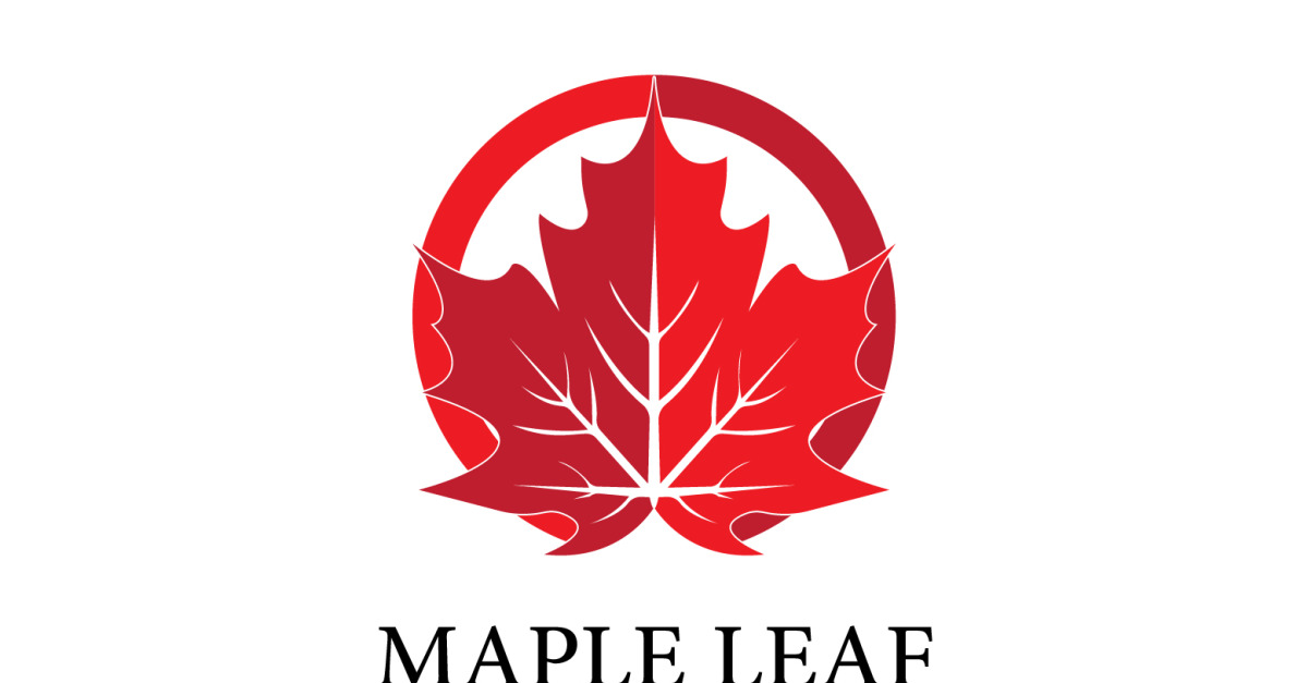 Leaf Mapple vector logo icon v35 #355085 - TemplateMonster