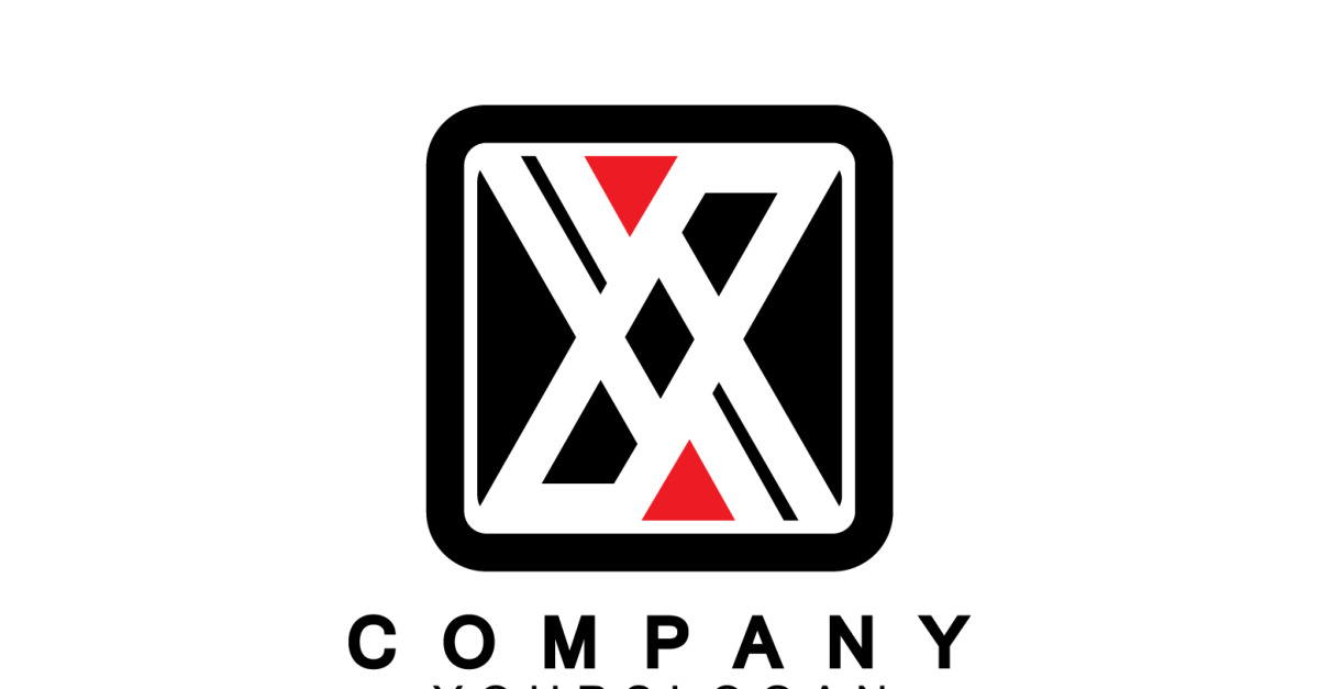 X initial name logo company vector v25 - TemplateMonster