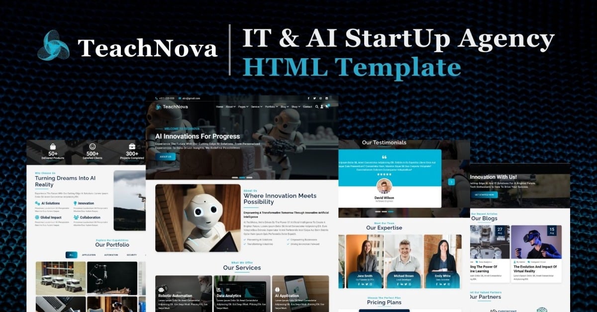 TechNova - AI and IT Startup Agency HTML5 Website Template