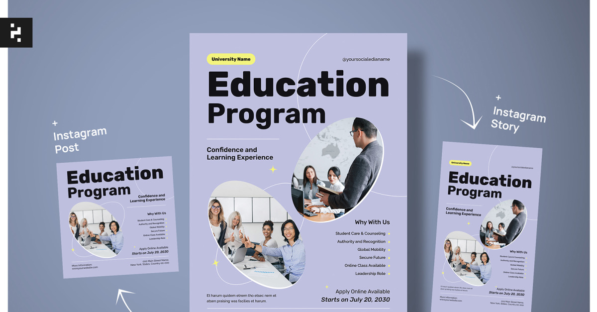 Modern Education Program Flyer #357970 - TemplateMonster
