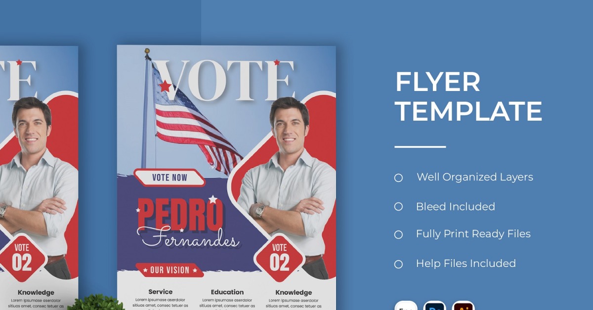 Political Event Flyer Template #358051 - TemplateMonster